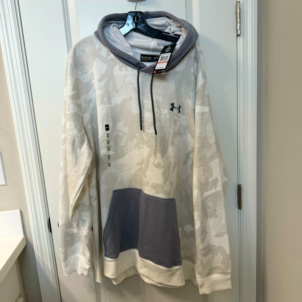 Under Armour Camo Hoodie in White and Gray